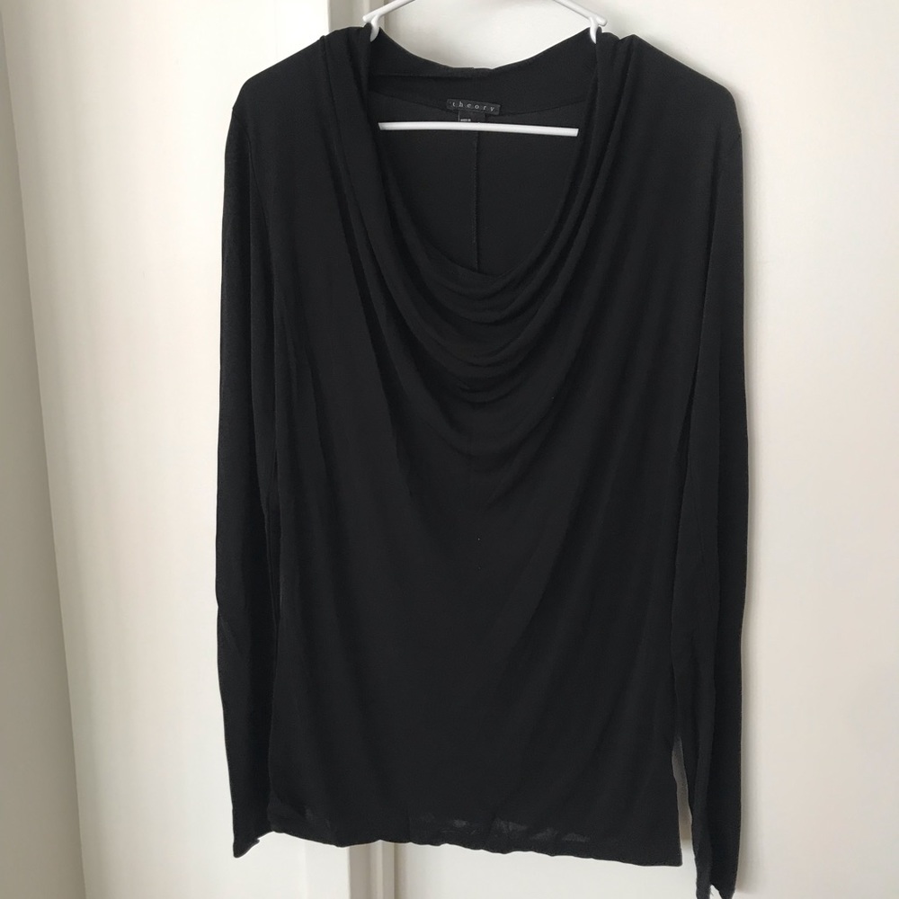 THEORY long sleeve top with front detail